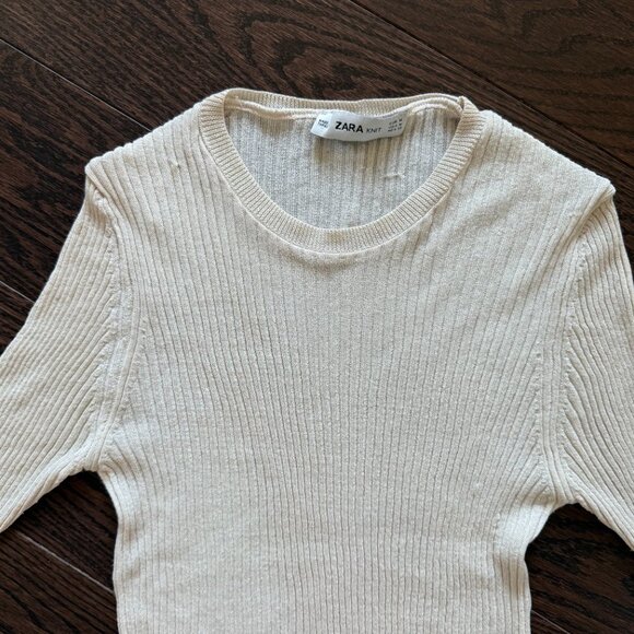 Zara Short Sleeve Knit Top - Picture 2 of 4